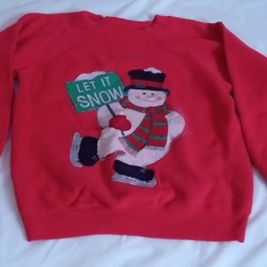 Hanes Her Way, medium, Red Christmas sweater